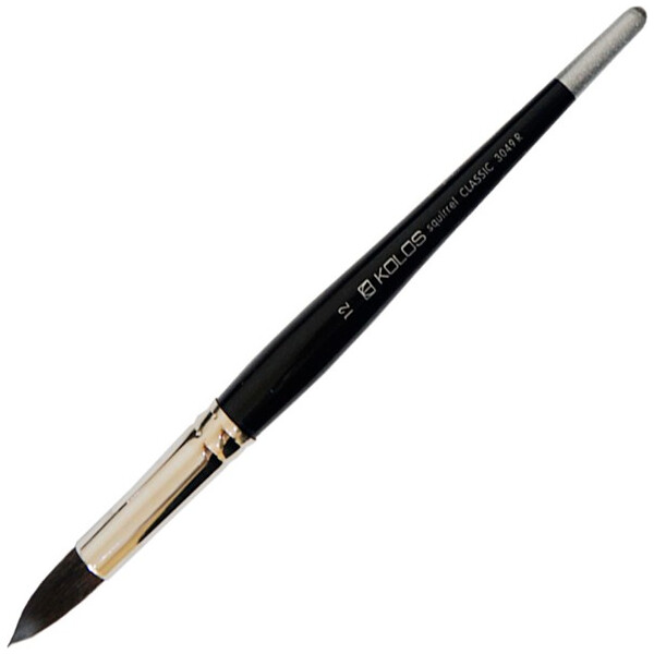 

Кисть KOLOS белка круглая Classic 3049R №12 к.р. (4230490R12)