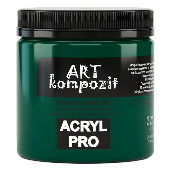 

Краска акриловая ART Kompozit 321 430 мл зеленый ФЦ (KT321)