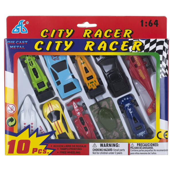 

Набор мини транспорта GW City Racer 1:64 10шт. (6489103)