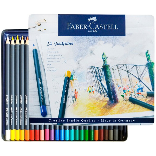

Карандаши цветные GOLDFABER 24 цвета в металлической коробке (27642)