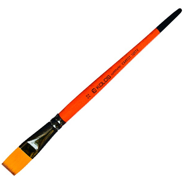 

Кисть KOLOS синтетика плоская Carrot 1097F №22 к.р. (4210970F22)