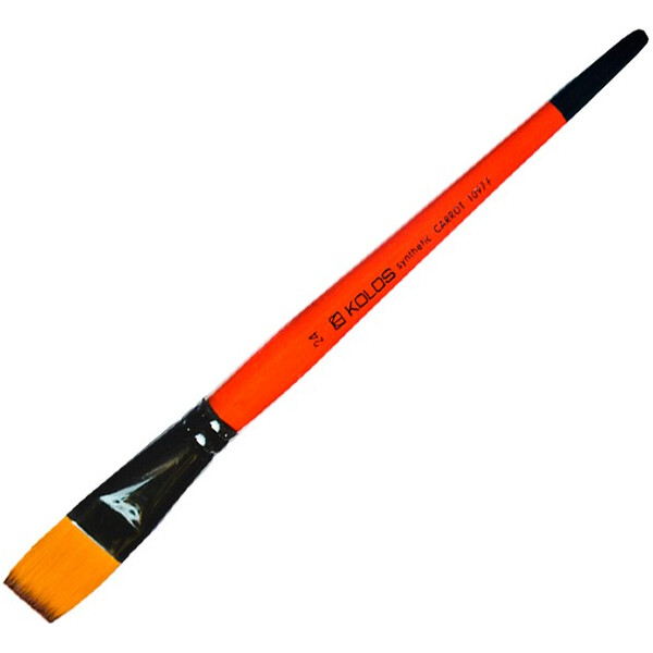 

Кисть KOLOS синтетика плоская Carrot 1097F №24 к.р. (4210970F24)