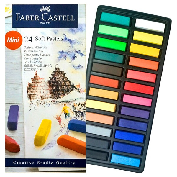 

Пастель FABER-CASTELL мягкая 24 цвета 1/2 мелка GOLDFABER (8538)