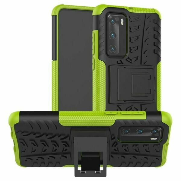 

Чехол Armored для Huawei P40 противоударный бампер с подставкой салатовый
