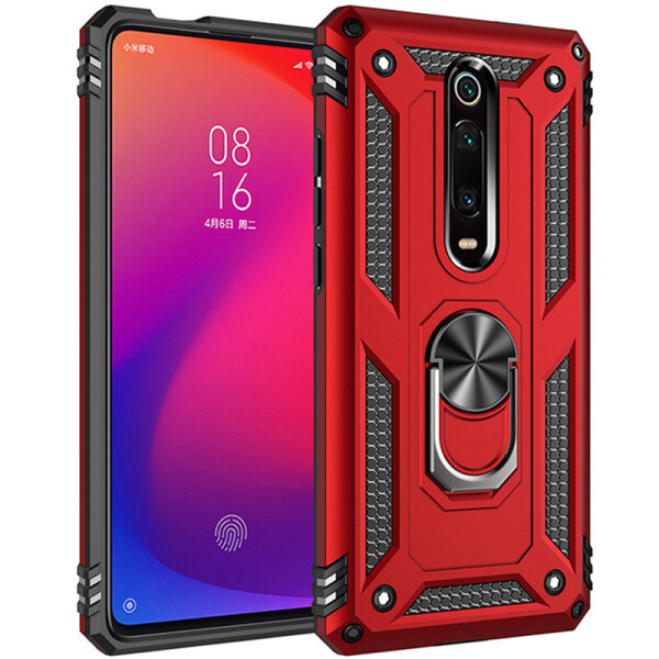 

Ударопрочный чехол Serge Ring магнитный держатель для Xiaomi Mi 9T (Красный) (761521)