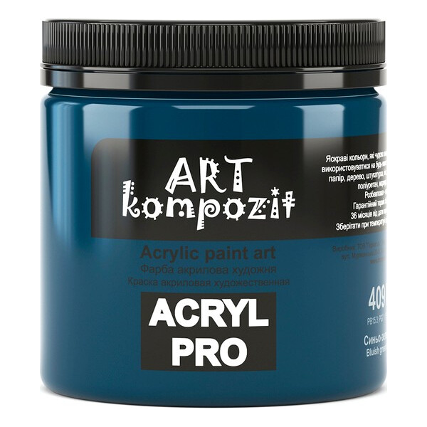 

Акриловая художественная краска 409 ART Kompozit 430 мл сине-зеленый (KT409)