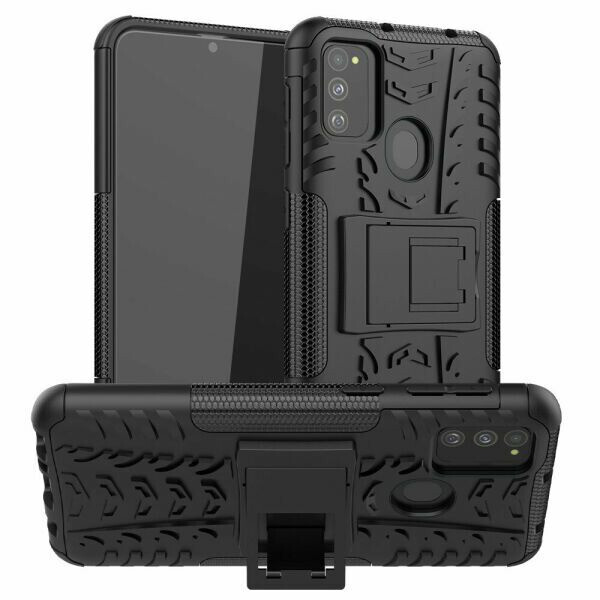 

Чехол Armored для Samsung Galaxy M31 (M315) противоударный бампер с подставкой черный