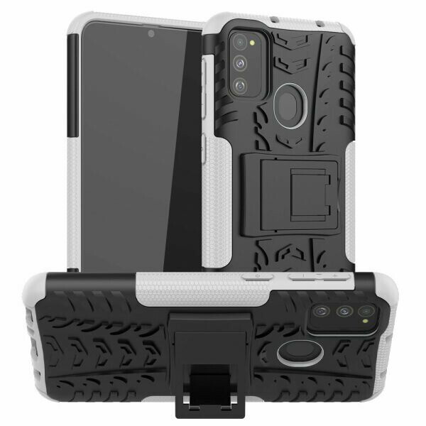 

Чехол Armored для Samsung Galaxy M31 (M315) противоударный бампер с подставкой белый