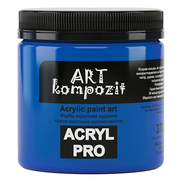 

Краска акриловая ART Kompozit 430 мл Кобальт синий светлый (KT370)