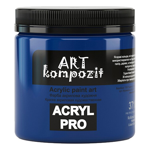 

Краска акриловая ART Kompozit 430 мл Кобальт синий темный (KT371)