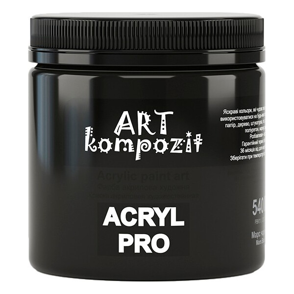 

Краска акриловая ART Kompozit 430 мл Марс черный (KT540)