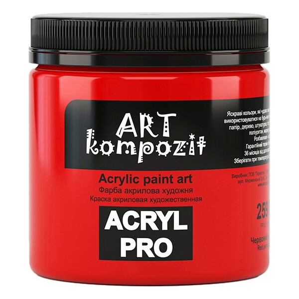 

Краска акриловая ART Kompozit 430 мл Красный (KT259)