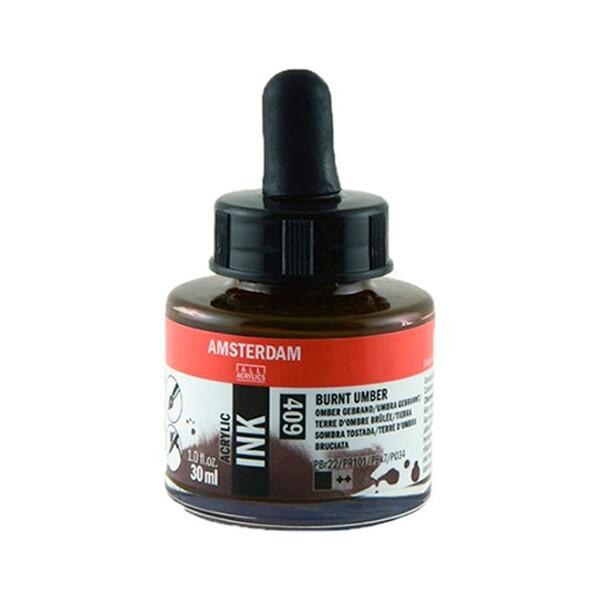 

Тушь акриловая AMSTERDAM INK (409) Умбра жженая 30 мл
