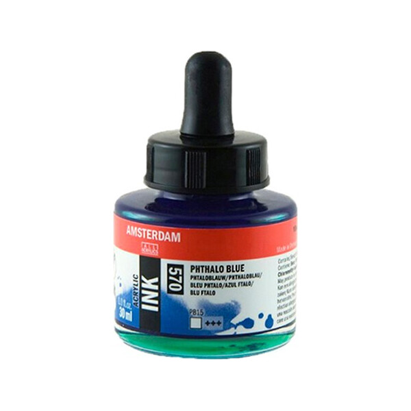 

Тушь акриловая AMSTERDAM INK (570) Синий ФЦ 30 мл