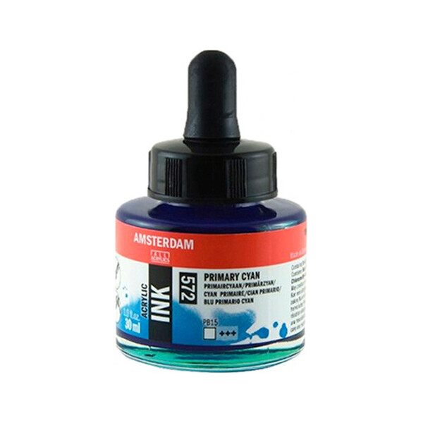 

Тушь акриловая AMSTERDAM INK (572) Первичный циановый 30 мл
