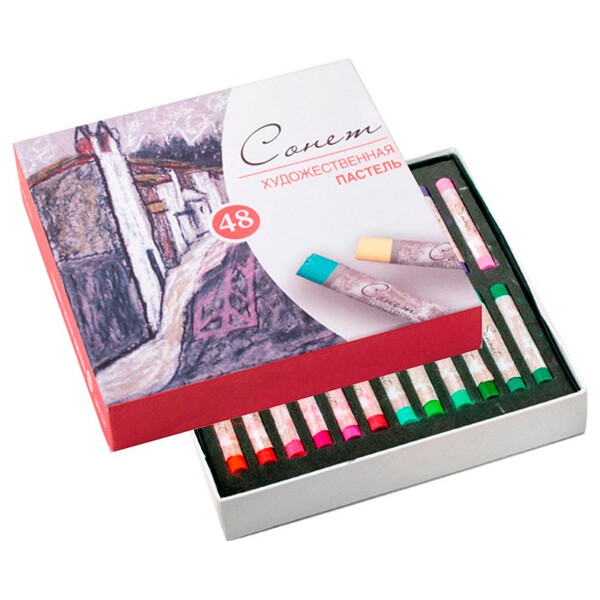 

Пастель сухая Невская палитра Сонет Ассорти 48 цветов (352567)