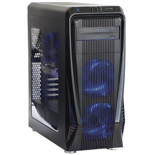 

Корпус QUBE QB354 Black/Blue, без БП (6408592)