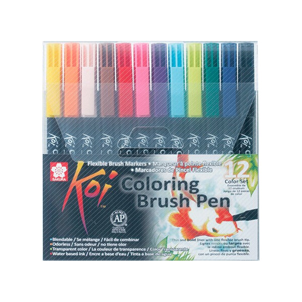 

Набор маркеров Sakura Koi Coloring Brush Pen 12 цветов (84511391772)