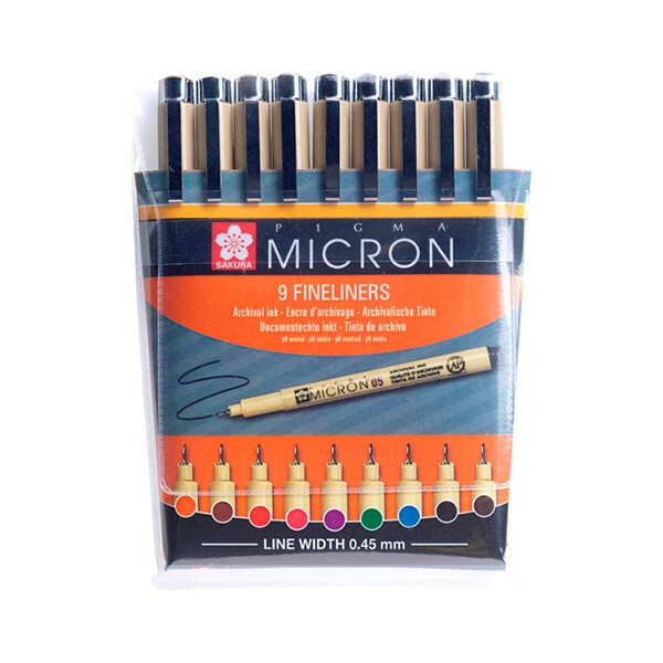 

Набор линеров Sakura PIGMA Micron 9 цветов 0,5 мм (POXSDK059)