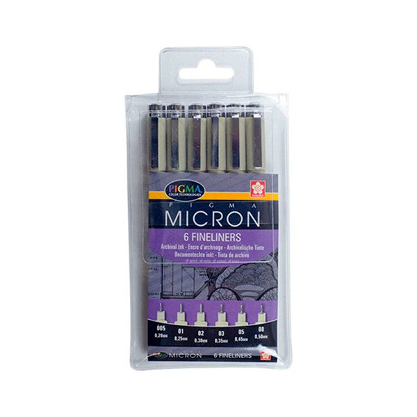 

Набор линеров Sakura PIGMA Micron 6 штук (PO(XSDK-6))