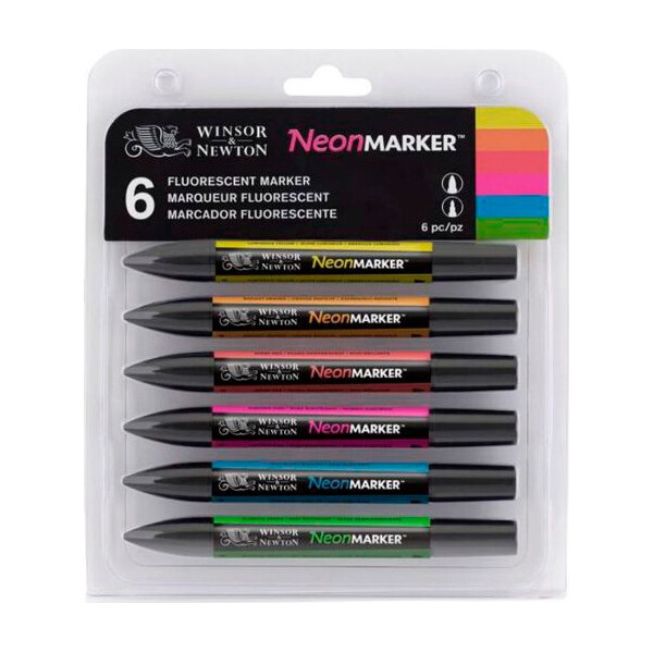 

Набор двухсторонних маркеров Winsor & Newton неоновые 6 цветов (0290038)