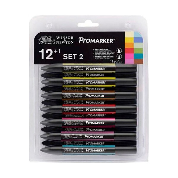 

Набор двухсторонних маркеров Winsor & Newton Promarker №2 12 цветов (0290023)