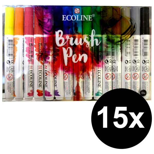 

Набор акварельных маркеров Royal Talens Ecoline Brushpen 15 шт (11509003)