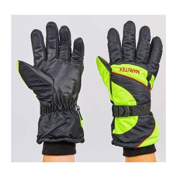 

Перчатки лыжные Marutex A-7707 черно-салатовый M-L