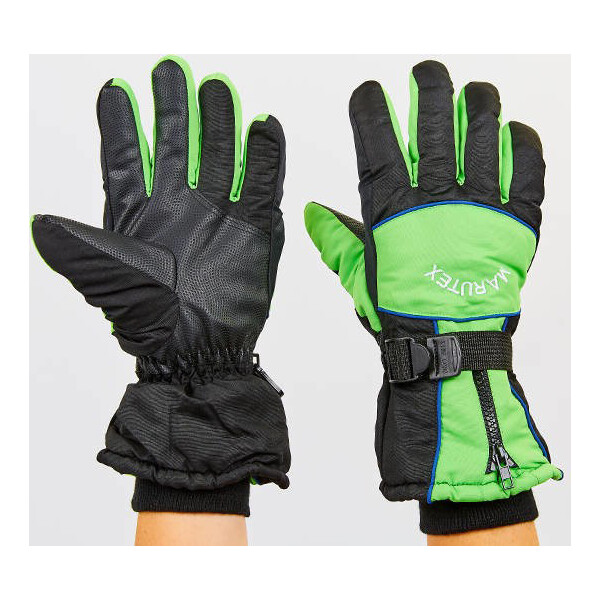 

Перчатки лыжные VS-Sport AZL-7 черно-салатовый L-XL