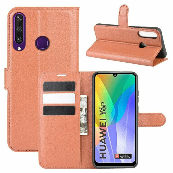 

Чехол Luxury для Huawei Y6p книжка коричневый
