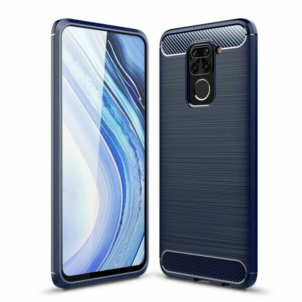 

Чехол Polished Carbon для Xiaomi Redmi Note 9 ТПУ бампер синий