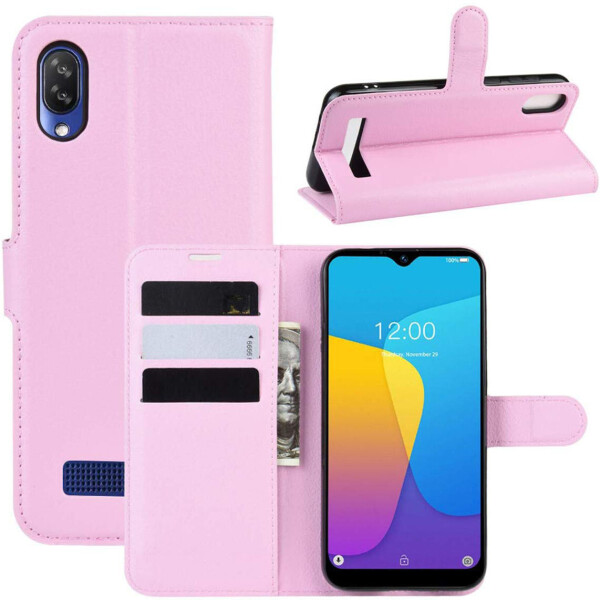 

Чехол Luxury для Doogee X90 книжка светло-розовый