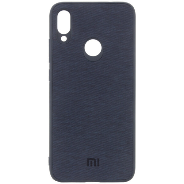 

TPU чехол Textile Logo для Xiaomi Redmi Note 7S (Синий) (877176)