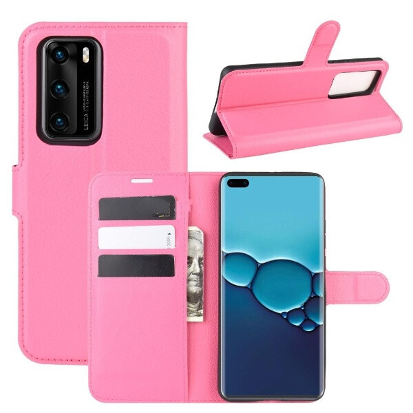 

Чехол Luxury для Huawei P40 книжка розовый