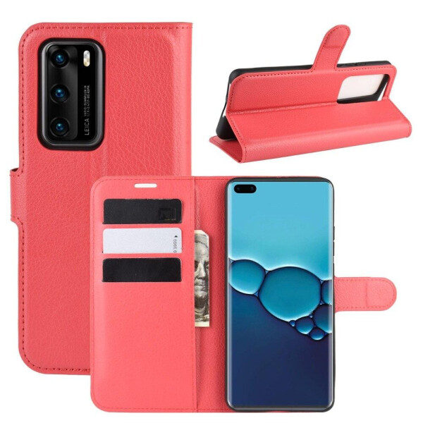 

Чехол Luxury для Huawei P40 книжка красный