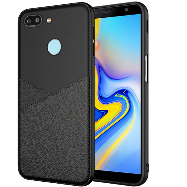 

TPU чехол с имитацией кожи Leather Half для Huawei Y6 Prime 2018 (Черный) (682094)