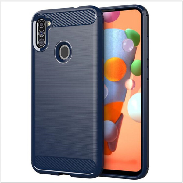 

Чехол Polished Carbon для Samsung Galaxy A11 (A115) ТПУ бампер синий
