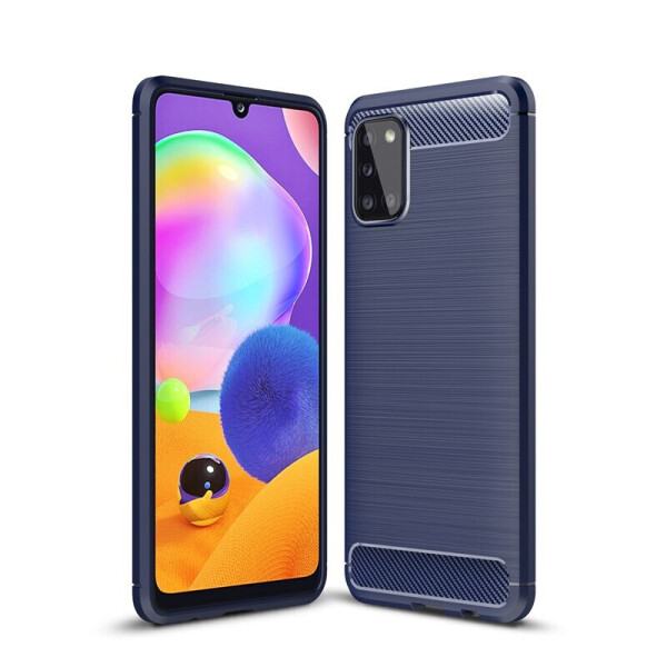 

Чехол Polished Carbon для Samsung Galaxy A31 (A315) ТПУ бампер синий