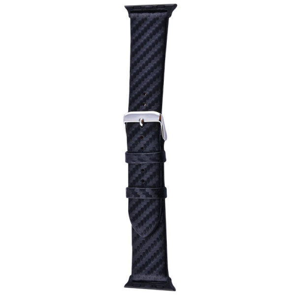 

Ремешок Leather + Carbon Imitation для Apple Watch 38 mm/40 mm (Черный) (873457)