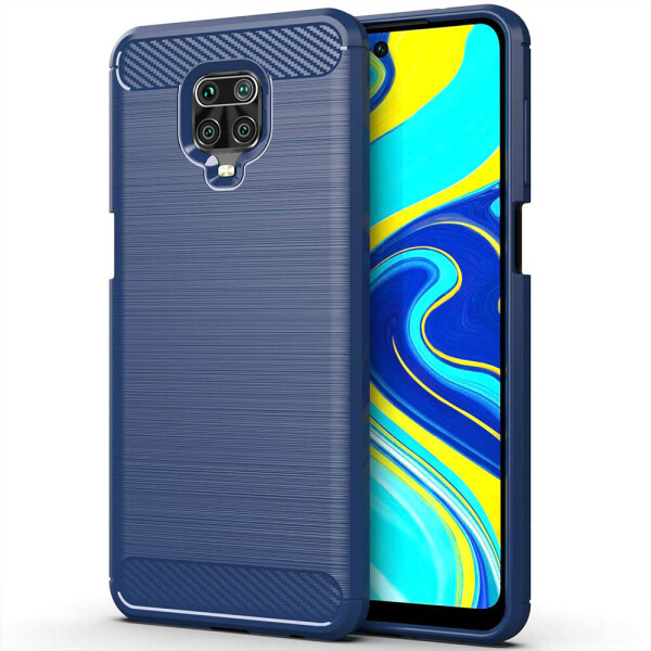 

Чехол Polished Carbon для Xiaomi Redmi Note 9 Pro Max ТПУ бампер синий