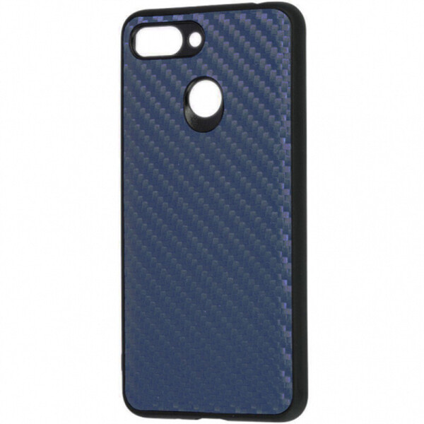 

TPU+PC чехол Carbon для Xiaomi Mi 8 Lite (Синий) (697078)
