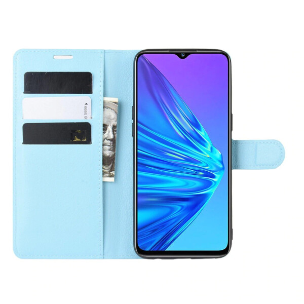 

Чехол Luxury для Realme 5i книжка голубой