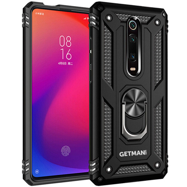 

Ударопрочный чехол GETMAN Serge Ring for Magnet для Xiaomi Mi 9T (Черный) (923267)