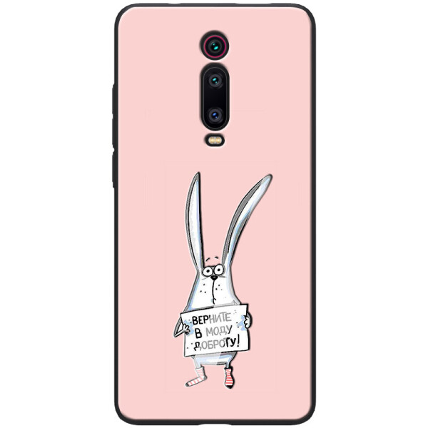 

TPU+PC чехол ForFun для Xiaomi Mi 9T (Добрый заяц / Розовый) (746634)