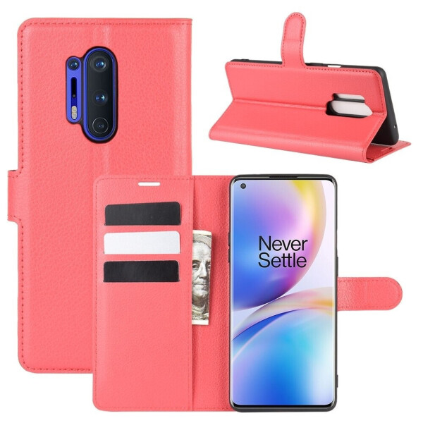 

Чехол Luxury для OnePlus 8 Pro книжка красный