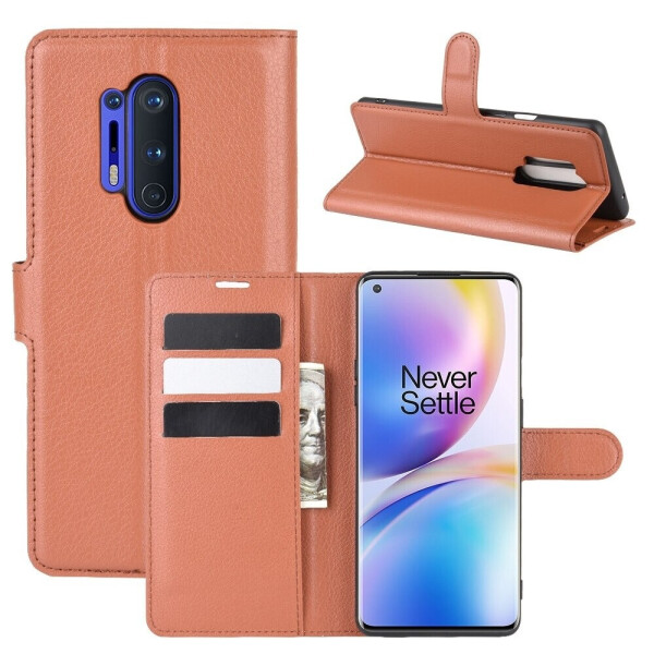

Чехол Luxury для OnePlus 8 Pro книжка коричневый