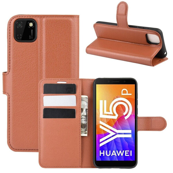 

Чехол Luxury для Huawei Y5p книжка коричневый