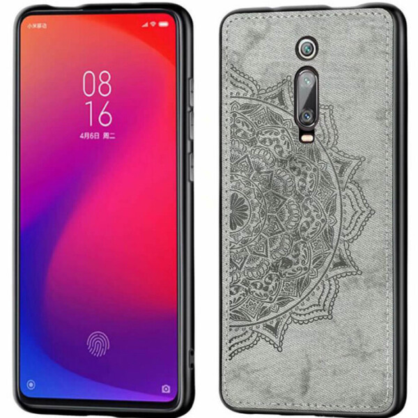 

TPU+Textile чехол Mandala с 3D тиснением для Xiaomi Mi 9T (Серый) (718033)