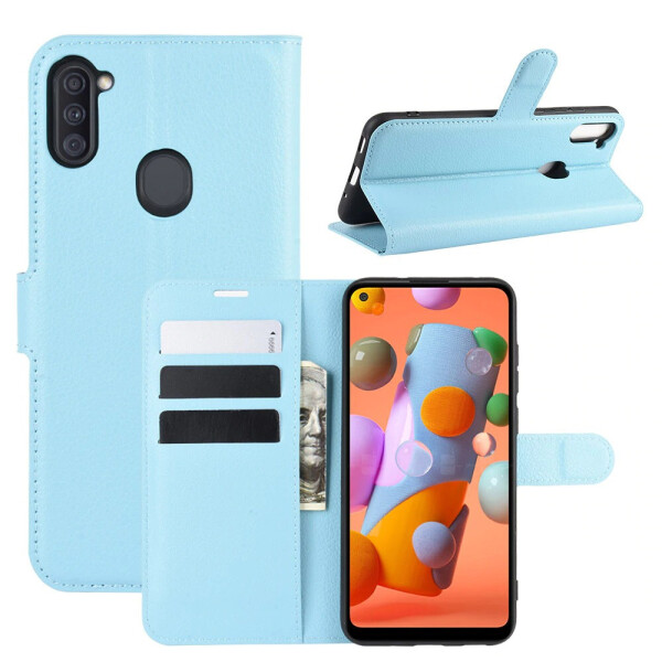 

Чехол Luxury для Samsung Galaxy M11 (M115) книжка голубой