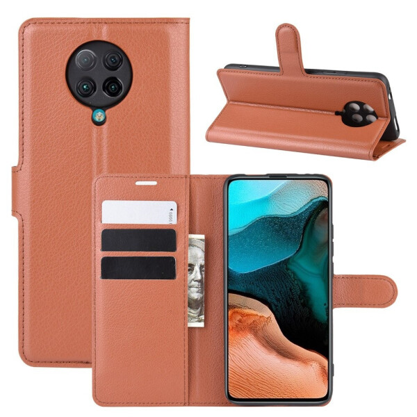 

Чехол Luxury для Xiaomi Redmi K30 Pro книжка коричневый